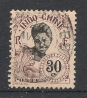 INDOCHINE - 1907 - N°YT. 49 - Cambodgienne 30c Brun-lilas - Oblitéré / Used - Oblitérés