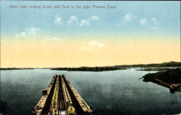 CPA Panamakanal Panama, Gatun-See Mit Blick Nach Süden Mit Staudamm Auf Der Rechten Seite - Panama