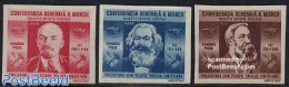 Romania 1945 Labour Association 3v Imperforated, Mint NH, History - Various - Lenin - Union - Neufs