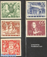 Sweden 1938 American Colonies 5v :=:, Mint NH, History - Religion - Transport - History - Churches, Temples, Mosques, .. - Unused Stamps