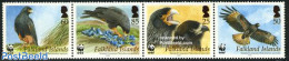 Falkland Islands 2006 WWF, Striated Caracara 4v [:::], Mint NH, Nature - Birds - Birds Of Prey - World Wildlife Fund (.. - Other & Unclassified