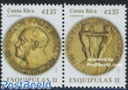 Costa Rica 2007 Coins Esqipulas 2v [:], Mint NH, Various - Money On Stamps - Munten