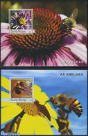 Guinea Bissau 2003 Bees 2 S/s, Mint NH, Nature - Sport - Bees - Flowers & Plants - Insects - Scouting - Guinée-Bissau