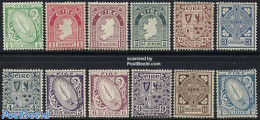 Ireland 1922 Definitives 12v, Unused (hinged), History - Various - Coat Of Arms - Maps - Unused Stamps