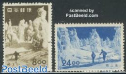 Japan 1951 Tourism 2v, Unused (hinged), Sport - Skiing - Unused Stamps