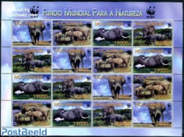 Mozambique 2002 WWF, Elephants M/s (with 4 Sets), Mint NH, Nature - Elephants - World Wildlife Fund (WWF) - Mozambico