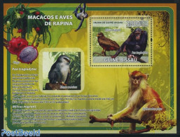 Guinea Bissau 2008 Monkeys & Birds S/s, Mint NH, Nature - Birds - Monkeys - Guinea-Bissau