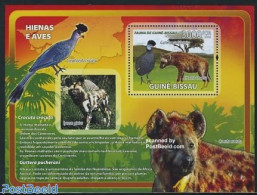 Guinea Bissau 2008 Hyenas & Birds S/s, Mint NH, Nature - Animals (others & Mixed) - Birds - Poultry - Guinea-Bissau