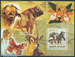 Guinea Bissau 2005 African Animals S/s, Zebra, Mint NH, Nature - Various - Animals (others & Mixed) - Zebra - Maps - Géographie