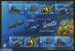 Vanuatu 2006 WWF, Giant Grouper M/s (with 2 Sets), Mint NH, Nature - Fish - World Wildlife Fund (WWF) - Vissen