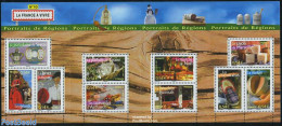 France 2007 Regions No 10 10v M/s (folded), Mint NH, Nature - Religion - Various - Fruit - Christmas - Folklore - Text.. - Ongebruikt
