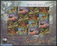 Saint Lucia 2001 WWF, Birds M/s, Mint NH, Nature - Birds - World Wildlife Fund (WWF) - St.Lucie (1979-...)