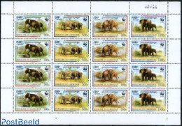 Cambodia 1997 WWF, Elephants M/s (with 4 Sets), Mint NH, Nature - Elephants - World Wildlife Fund (WWF) - Kambodscha
