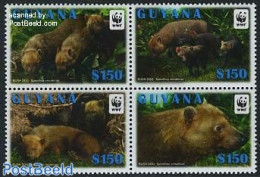 Guyana 2011 WWF, Bush Dog 4v [+] Or [:::], Mint NH, Nature - Animals (others & Mixed) - World Wildlife Fund (WWF) - Guyana (1966-...)