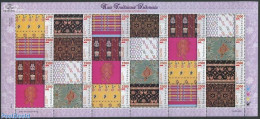 Indonesia 2012 Traditional Textile M/s, Mint NH, Various - Textiles - Textile