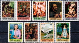 Bolivia 1972 ** CEFIBOL 931-39.Painting By Bolivian Masters In Original Colors Pintura: Maestros Bolivianos, Originales. - Bolivia