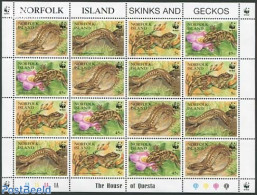 Norfolk Island 1996 WWF, Skink M/s, Mint NH, Nature - Reptiles - World Wildlife Fund (WWF) - Autres & Non Classés