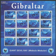 Gibraltar 2006 WWF, Rays M/s, Mint NH, Nature - Fish - World Wildlife Fund (WWF) - Poissons