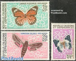 New Caledonia 1968 Butterflies 3v, Mint NH, Nature - Butterflies - Ongebruikt