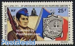 French Polynesia 1971 Pacific Bataillion 1v, Mint NH, History - Militarism - Ongebruikt