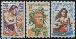 French Polynesia 1978 Definitives 3v, Mint NH, History - Ongebruikt