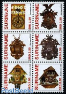 Suriname, Republic 2010 Clocks 6v [++], Mint NH, Art - Art & Antique Objects - Clocks - Uhrmacherei