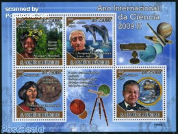 Sao Tome/Principe 2009 Int. Science Year 4v M/s, Mint NH, Nature - Science - Sport - Environment - Sea Mammals - Astro.. - Milieubescherming & Klimaat