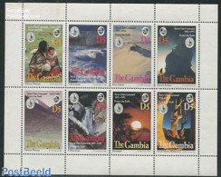 Gambia 1994 Sierra Club 8v M/s, Mint NH, Nature - Sport - Water, Dams & Falls - Mountains & Mountain Climbing - Climbing