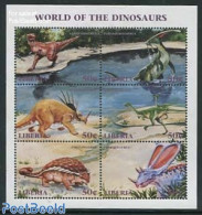 Liberia 1999 Preh. Animals 6v M/s, Mint NH, Nature - Prehistoric Animals - Prehistorics