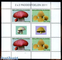 Suriname, Republic 2011 Mushrooms M/s, Mint NH, Nature - Mushrooms - Pilze