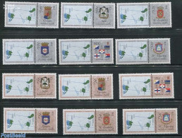Netherlands Antilles 2004 Personal Stamps Islands 12v`(tab May Vary), Mint NH, History - Various - Coat Of Arms - Flag.. - Geography