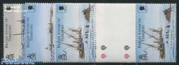 British Antarctica 2000 Antarctic Expedition 3v, Gutter Pairs, Mint NH, Science - Transport - The Arctic & Antarctica .. - Ships