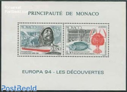 Monaco 1994 Europa, Discoveries Special S/s, Mint NH, History - Nature - Transport - Europa (cept) - Fish - Ships And .. - Unused Stamps