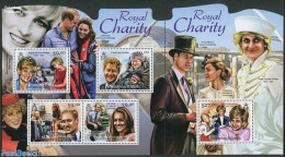 Solomon Islands 2012 Royal Charity 5v M/s, Mint NH, History - Kings & Queens (Royalty) - Familles Royales