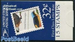 United States Of America 1998 Birds Booklet, Mint NH, Nature - Birds - Stamp Booklets - Ungebraucht