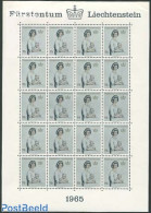 Liechtenstein 1965 Princess Gina M/s, Mint NH, History - Kings & Queens (Royalty) - Neufs
