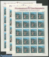 Liechtenstein 1984 Legends 3 M/ss, Mint NH, Art - Fairytales - Sculpture - Unused Stamps