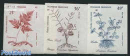 French Polynesia 1988 Medicinal Plants 3v, Imperforated, Mint NH, Health - Nature - Health - Flowers & Plants - Unused Stamps