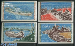 Cameroon 1971 Fishing 4v, Imperforated, Mint NH, Nature - Transport - Fishing - Ships And Boats - Poissons