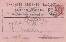 Italy. A219. Albano Laziale. 1917. Annullo Guller ALBANO LAZIALE (ROMA), Su Cartolina Postale Pubblicitaria - Marcophilie