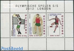 Suriname, Republic 2012 Olympic Games London S/s, Mint NH, Sport - Athletics - Olympic Games - Volleyball - Leichtathletik