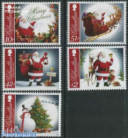 Gibraltar 2012 Christmas 5v, Mint NH, Religion - Various - Christmas - Toys & Children's Games - Weihnachten