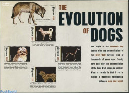 Guyana 2012 The Evolution Of Dogs 5v M/s, Mint NH, Nature - Dogs - Guyana (1966-...)