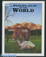 Liberia 2001 Abruzzo Brown Bear S/s, Mint NH, Nature - Animals (others & Mixed) - Bears - Other & Unclassified