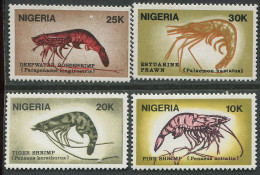 Nigeria:Unused Stamps Serie Shrimps, 1988, MNH - Schaaldieren