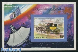 Liberia 1974 UPU Centenary S/s, Imperforated, Mint NH, Nature - Transport - Horses - U.P.U. - Coaches - Space Explorat.. - U.P.U.
