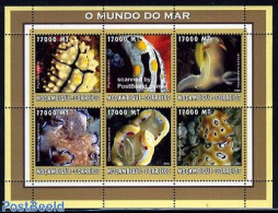 Mozambique 2002 Sea Snails 6v M/s, Mint NH, Nature - Shells & Crustaceans - Maritiem Leven