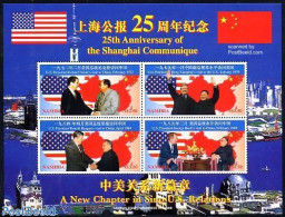 Namibia 1997 Shanghai Communique 4v M/s, Mint NH, History - Various - American Presidents - Flags - Politicians - Maps - Aardrijkskunde