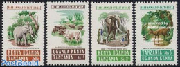 East Africa 1975 Rare Animals 4v, Mint NH, Nature - Animals (others & Mixed) - Cattle - Elephants - Autres & Non Classés