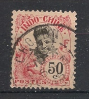 INDOCHINE - 1907 - N°YT. 53 - Cambodgienne 50c Rose - Oblitéré / Used - Used Stamps